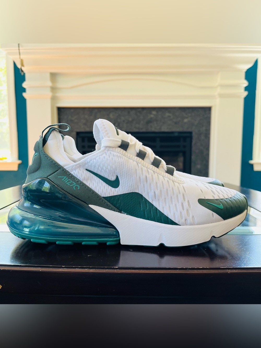 Nike Air Max 270 Sneakers White Vintage Green Bicoastal HQ3421-100 Women's 7
